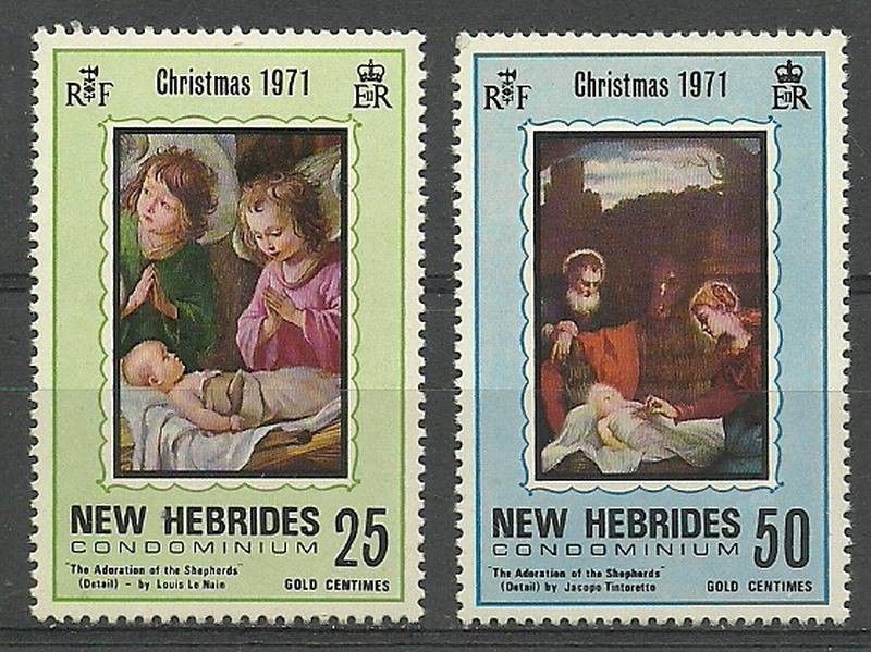 Znaczek Nowe Hebrydy 1971 Mi 311-312 Czyste **