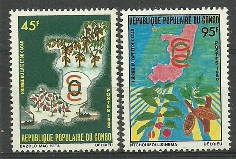 Znaczek Kongo 1980 Mi 766-767 Czyste **