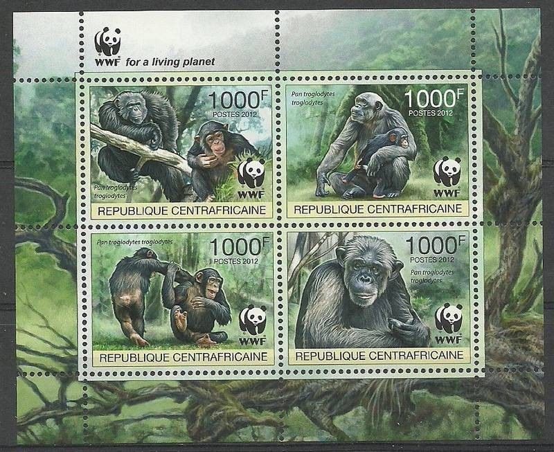Znaczek Republika Środkowoafrykańska 2012 Mi ark 3682-3685 Czyste **