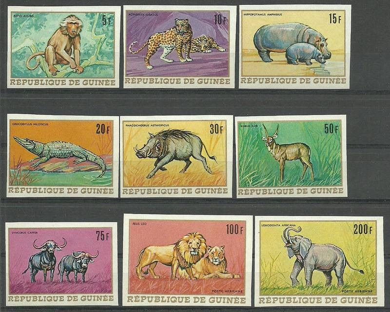 Znaczek Gwinea 1968 Mi 495-503B Czyste **