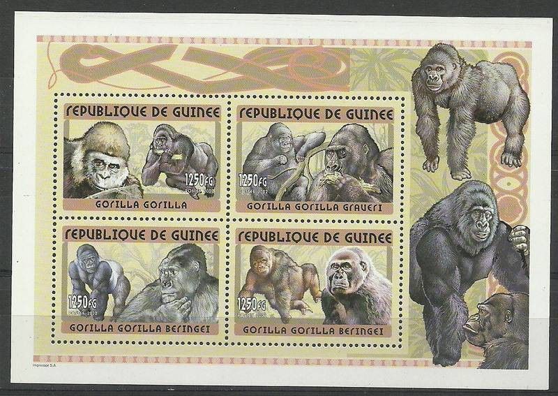 Znaczek Gwinea 2001 Mi ark 3390-3393 Czyste **