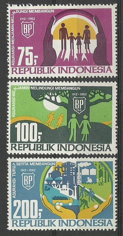 Znaczek Indonezja 1982 Mi 1039-1041 Czyste **