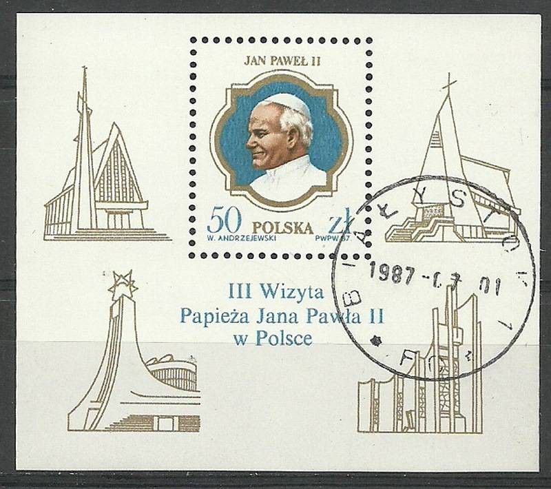 Znaczek Polska 1987 Mi abo bl 103 Fi bl 133 Stemplowane