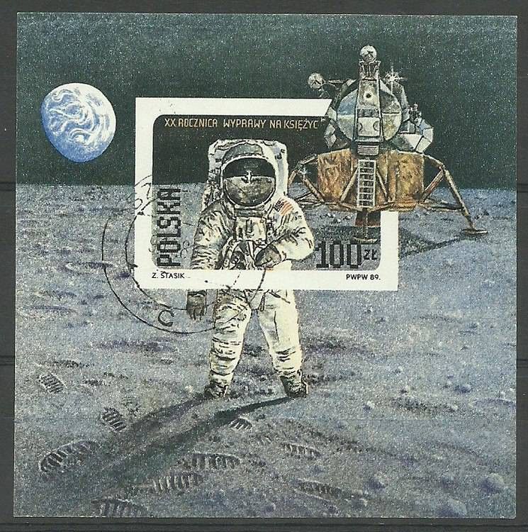 Znaczek Polska 1989 Mi abo bl 109B Fi bl 139 Stemplowane