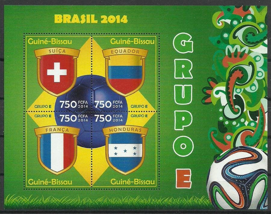 Znaczek Gwinea Bissau 2014 Mi ark 7202-7205 Czyste **