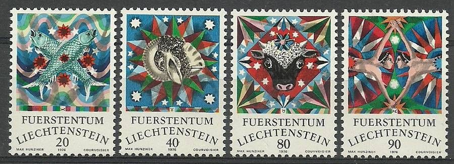 Znaczek Liechtenstein 1976 Mi 658-661 Czyste **