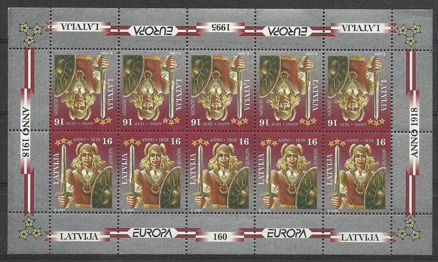 Znaczek Łotwa 1995 Mi ark 414 Czyste **