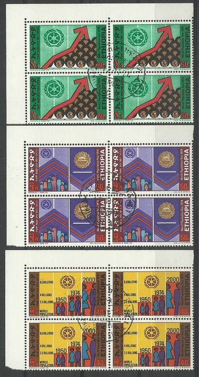 Znaczek Etiopia 1974 Mi 795-797 Stemplowane