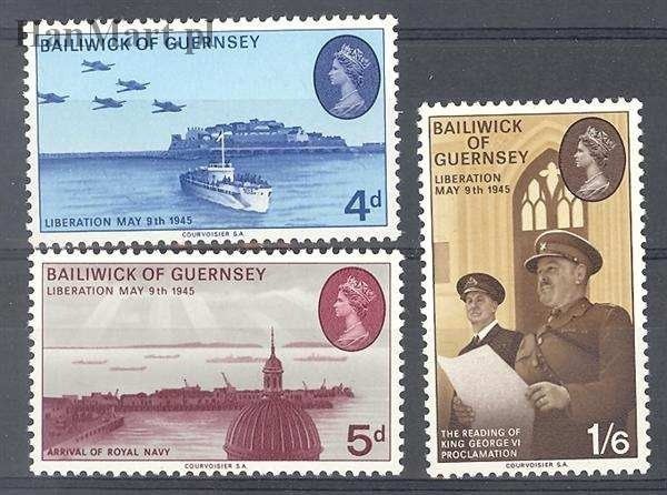 Znaczek Guernsey 1970 Mi 28-30 Czyste **