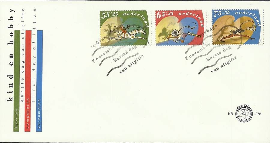 Znaczek Holandia 1990 Mi 1392-1394 FDC
