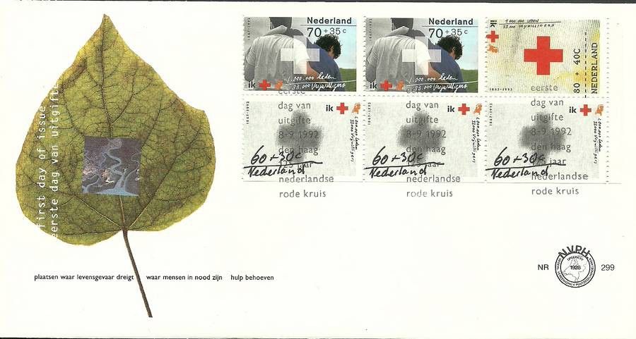 Znaczek Holandia 1992 Mi 1446-1448II FDC