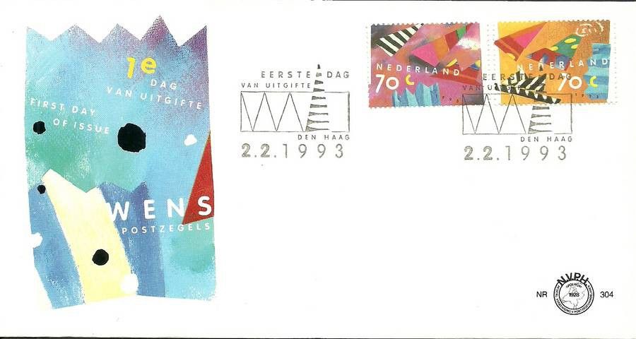 Znaczek Holandia 1993 Mi 1462-1463 FDC