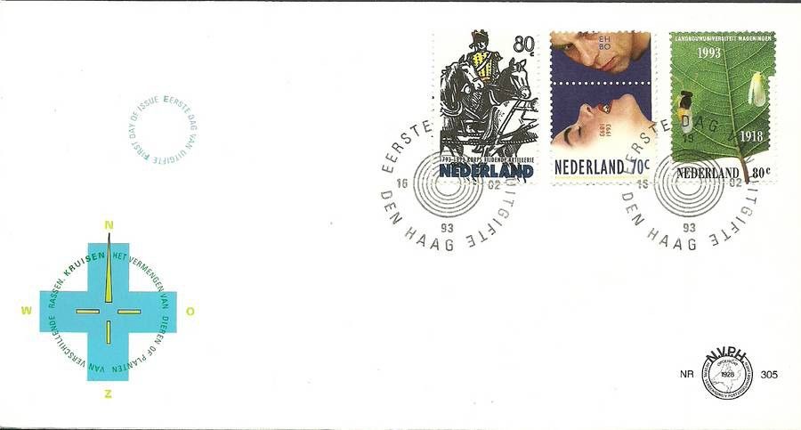 Znaczek Holandia 1993 Mi 1465-1467 FDC