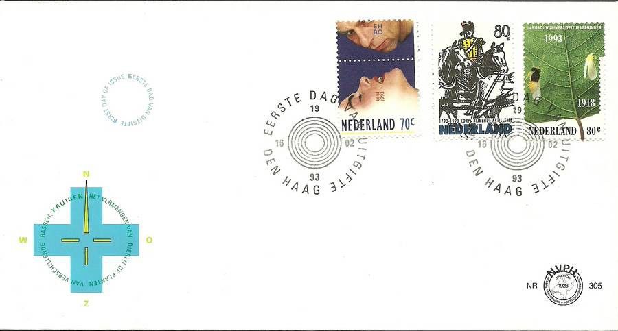 Znaczek Holandia 1993 Mi 1465-1467 FDC