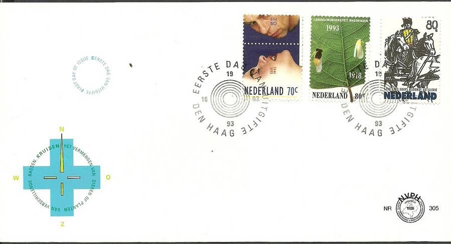 Znaczek Holandia 1993 Mi 1465-1467 FDC