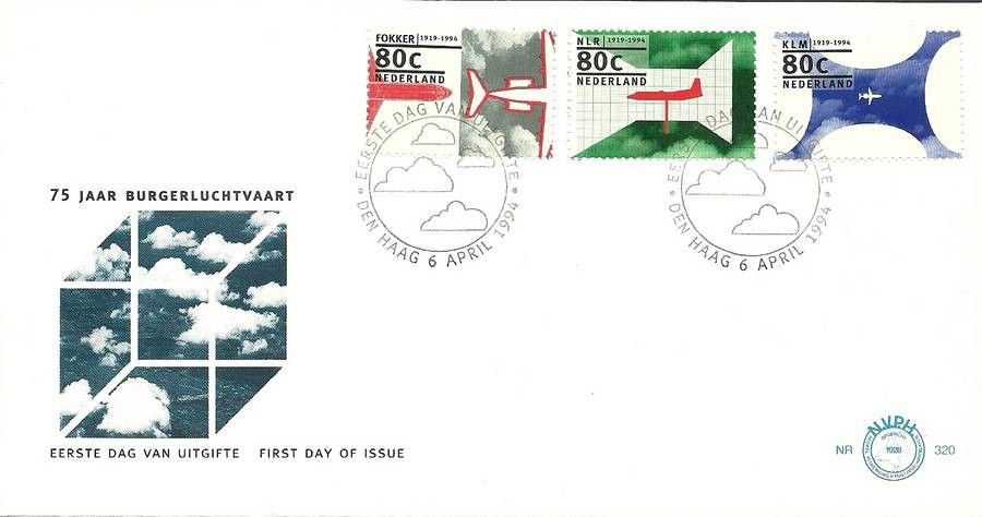 Znaczek Holandia 1994 Mi 1508-1510 FDC