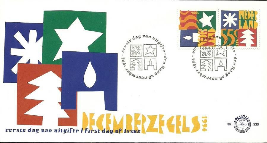 Znaczek Holandia 1994 Mi 1528-1529 FDC
