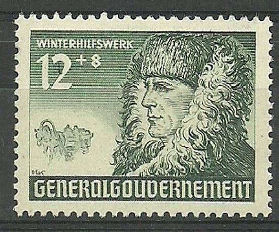 Znaczek Generalna Gubernia / GG 1940 Mi 59 Fi 59 Czyste **