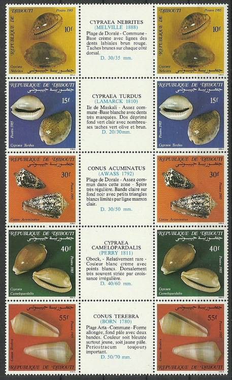 Znaczek Dżibuti 1983 Mi 381-385 Czyste **
