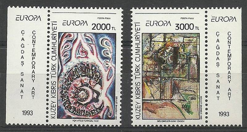 Znaczek Cypr Północny 1993 Mi 353-354 Czyste **