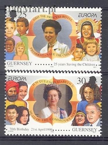 Znaczek Guernsey 1996 Mi 691-692 Czyste **