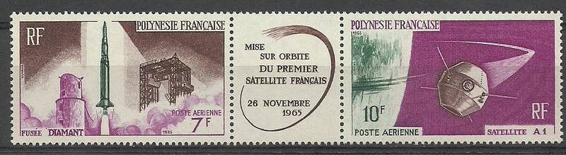 Znaczek Polinezja Francuska 1966 Mi 52-53 Czyste **