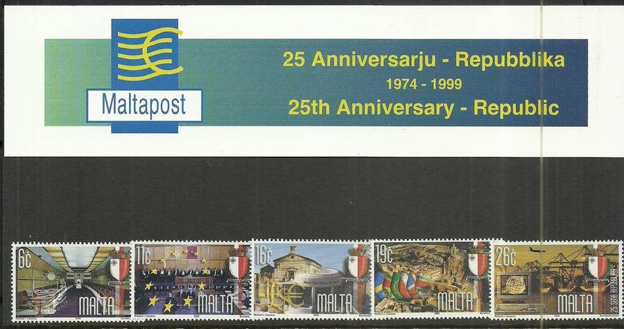 Znaczek Malta 1999 Mi 1109-1113 Czyste **