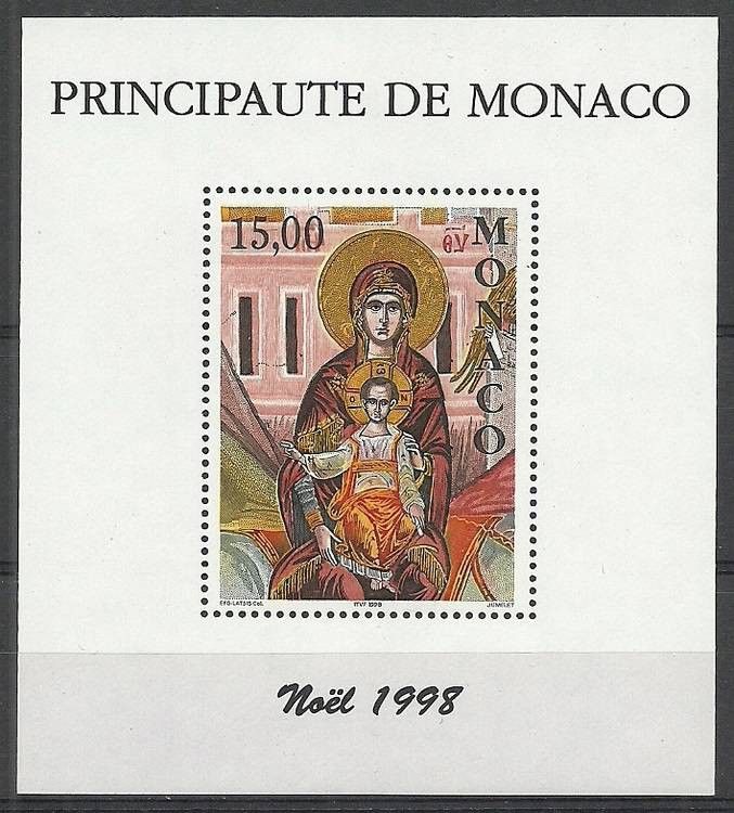 Znaczek Monako 1998 Mi bl 75 Czyste **