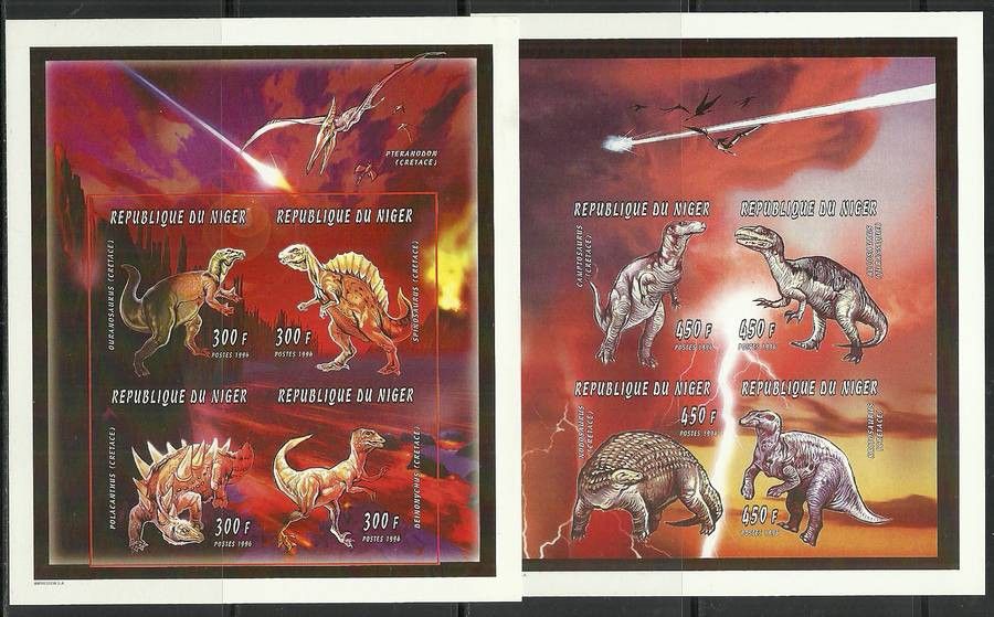 Znaczek Niger 1996 Mi ark 1240-1247B Czyste **