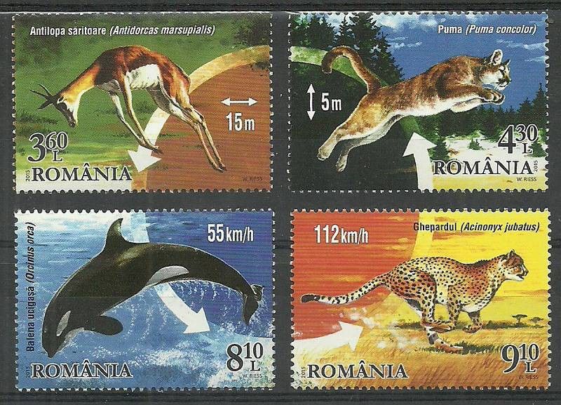 Znaczek Rumunia 2015 Mi 6914-6917 Czyste **