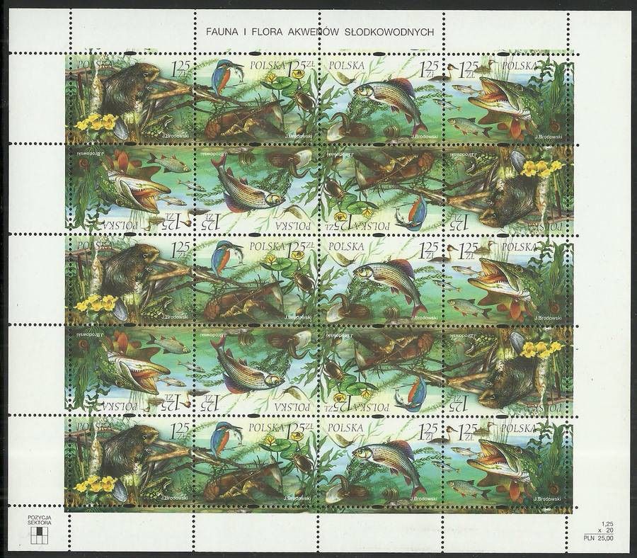 Znaczek Polska 2004 Mi ark 4101-4104 Czyste **