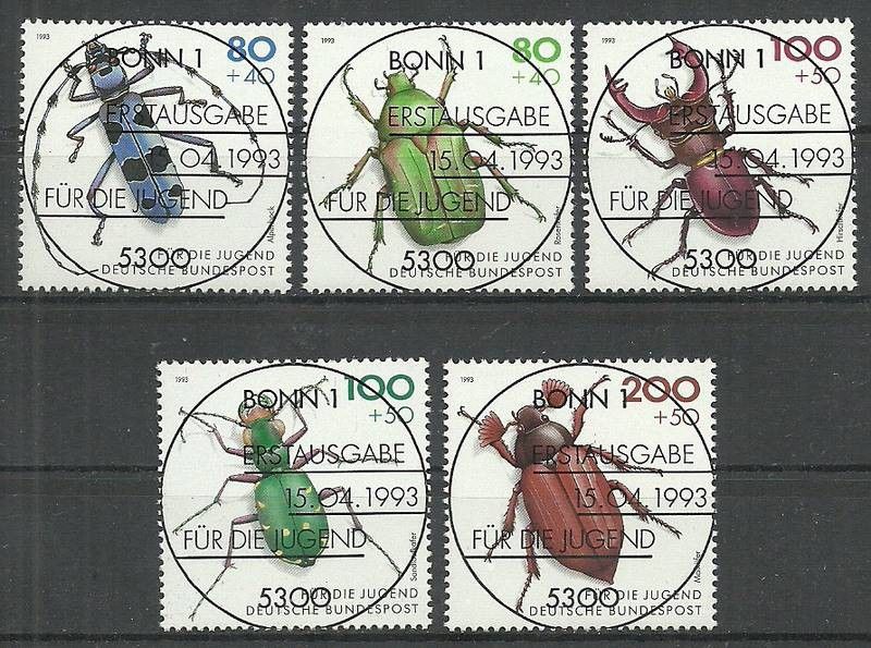 Znaczek Niemcy 1993 Mi 1666-1670 Stemplowane