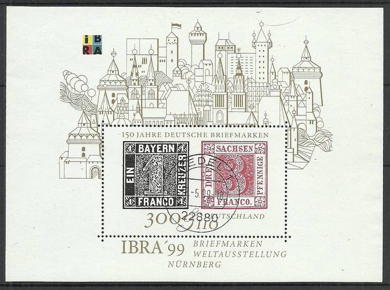 Znaczek Niemcy 1999 Mi bl 46 Stemplowane