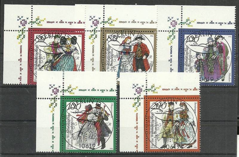 Znaczek Niemcy 1994 Mi 1757-1761 Stemplowane