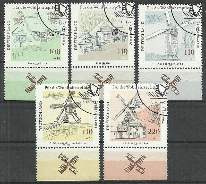 Znaczek Niemcy 1997 Mi 1948-1952 Stemplowane