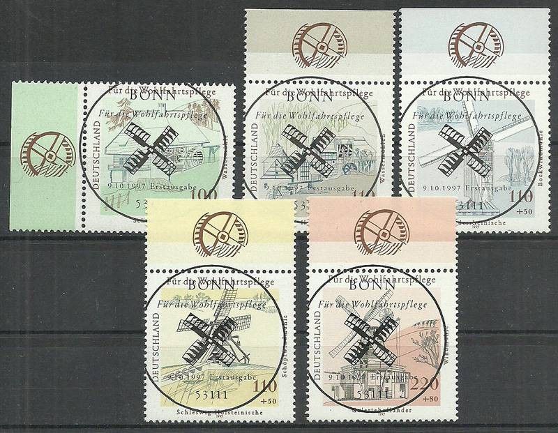 Znaczek Niemcy 1997 Mi 1948-1952 Stemplowane
