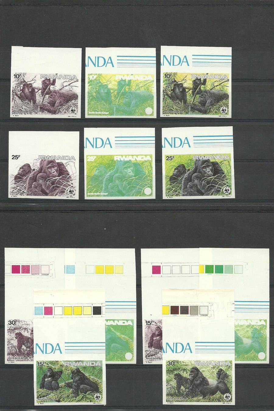 Znaczek Rwanda 1985 Mi kol pro 1292-1295 Czyste **