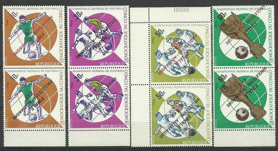 Znaczek Kongo Kinszasa / Zair 1966 Mi err280-287 Czyste **