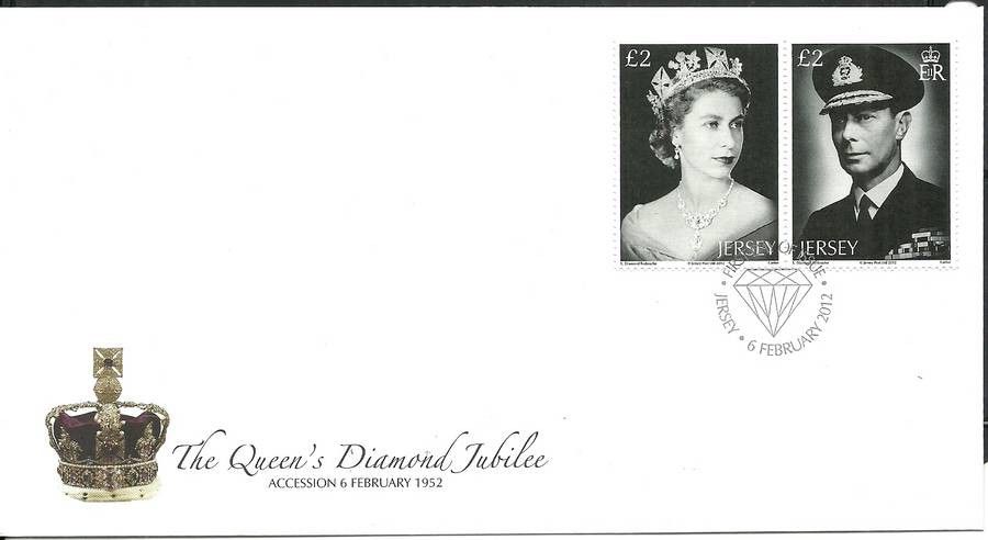 Znaczek Jersey 2012 Mi 1618-1619 FDC