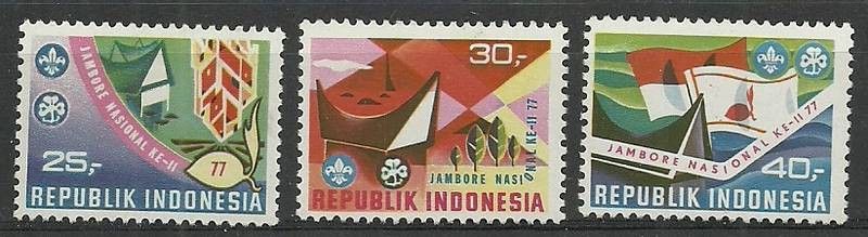 Znaczek Indonezja 1977 Mi 863-865 Czyste **