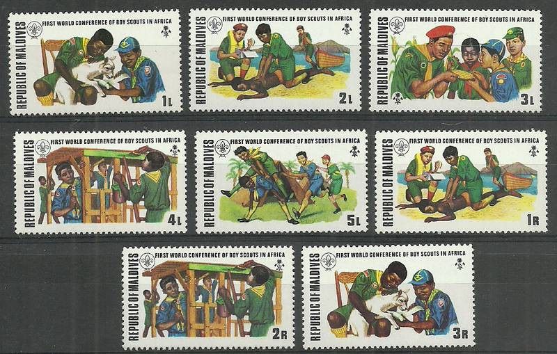 Znaczek Malediwy 1973 Mi 454-461 Czyste **
