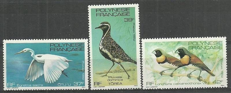 Znaczek Polinezja Francuska 1982 Mi 362-364 Czyste **
