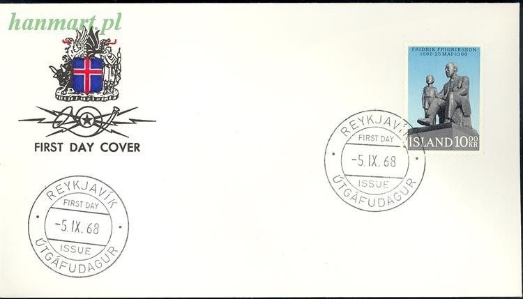 Znaczek Islandia 1968 Mi 421 FDC