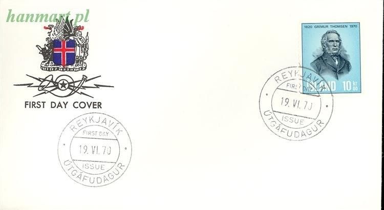 Znaczek Islandia 1970 Mi 445 FDC