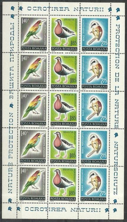 Znaczek Rumunia 1973 Mi ark 3106-3108 Czyste **