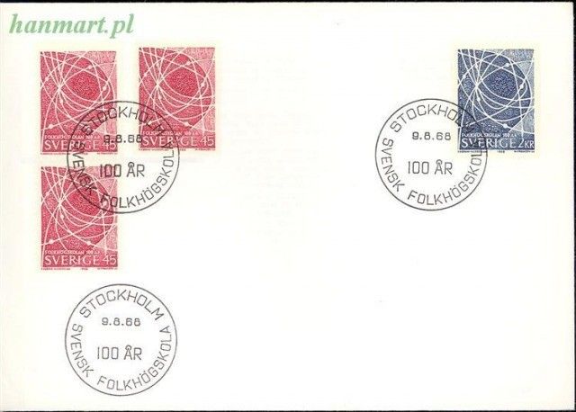 Znaczek Szwecja 1968 Mi 614-615 FDC