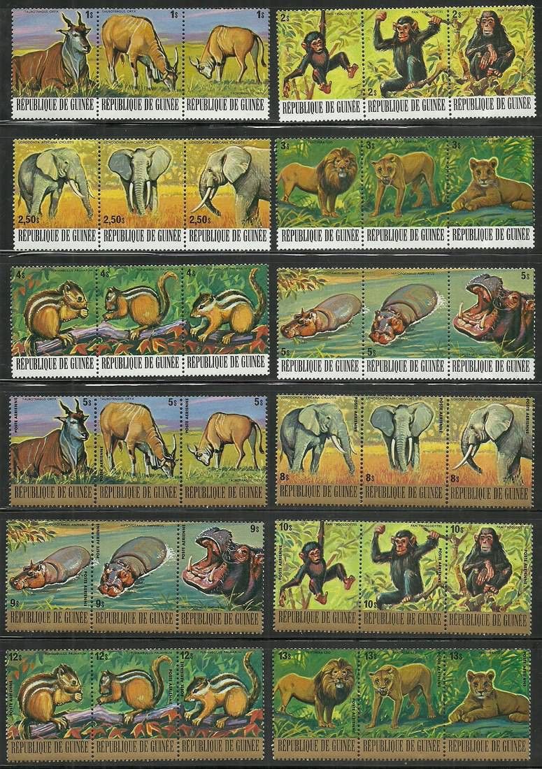 Znaczek Gwinea 1977 Mi 793-828 Czyste **
