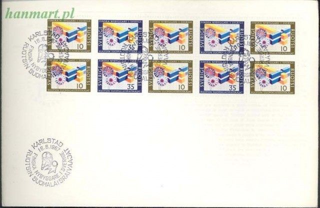 Znaczek Szwecja 1967 Mi h-blatt 43 FDC