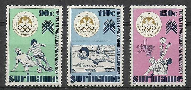 Znaczek Surinam 1987 Mi 1214-1216 Czyste **