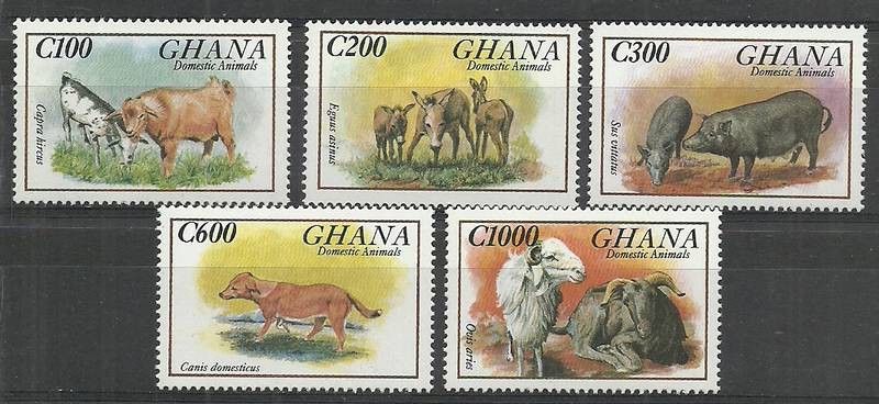 Znaczek Ghana 1993 Mi 1895+97+99+01+1903 Czyste **